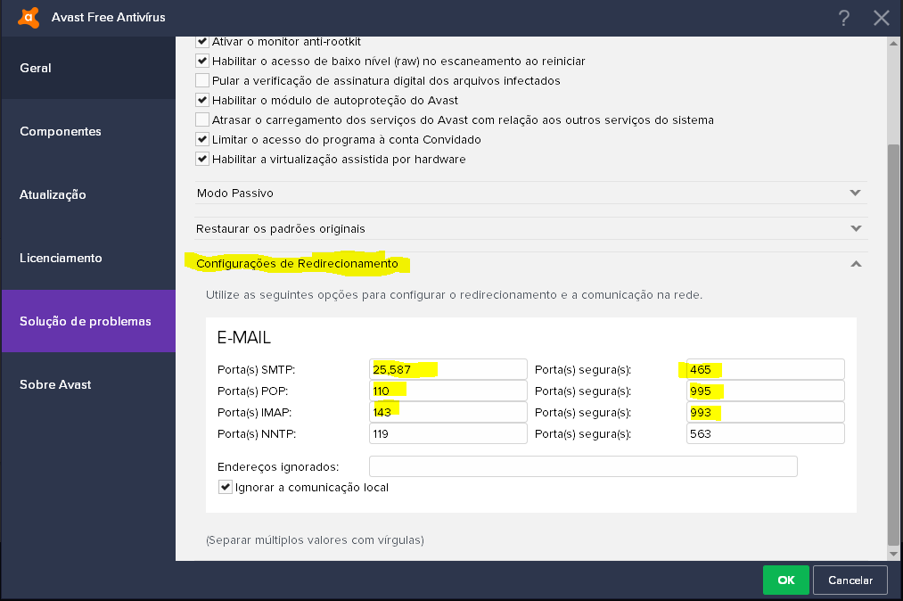 avast redirecionamento